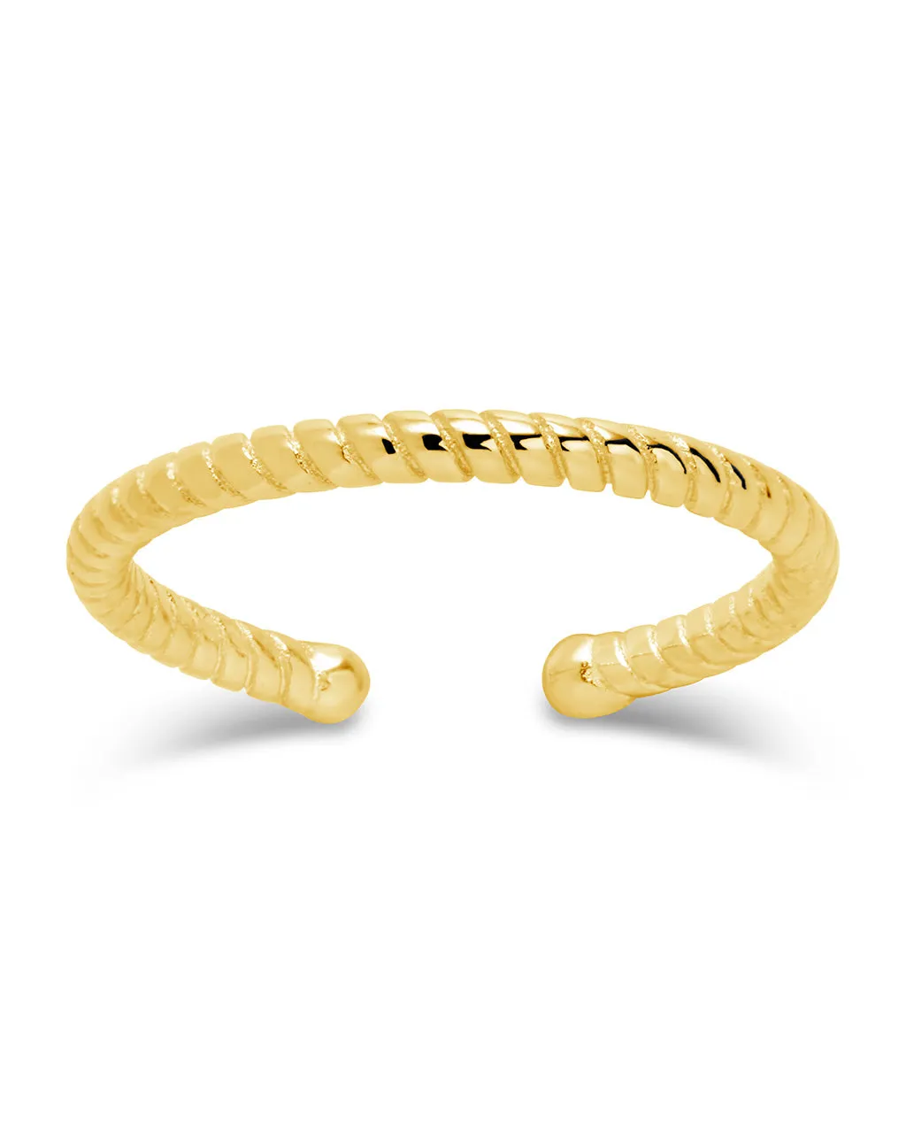 Sterling Silver Rope Open Band Ring