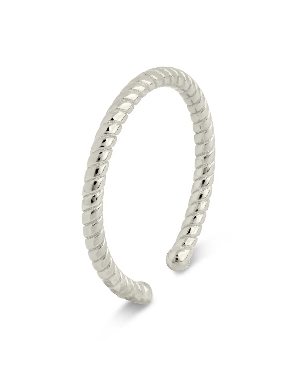 Sterling Silver Rope Open Band Ring