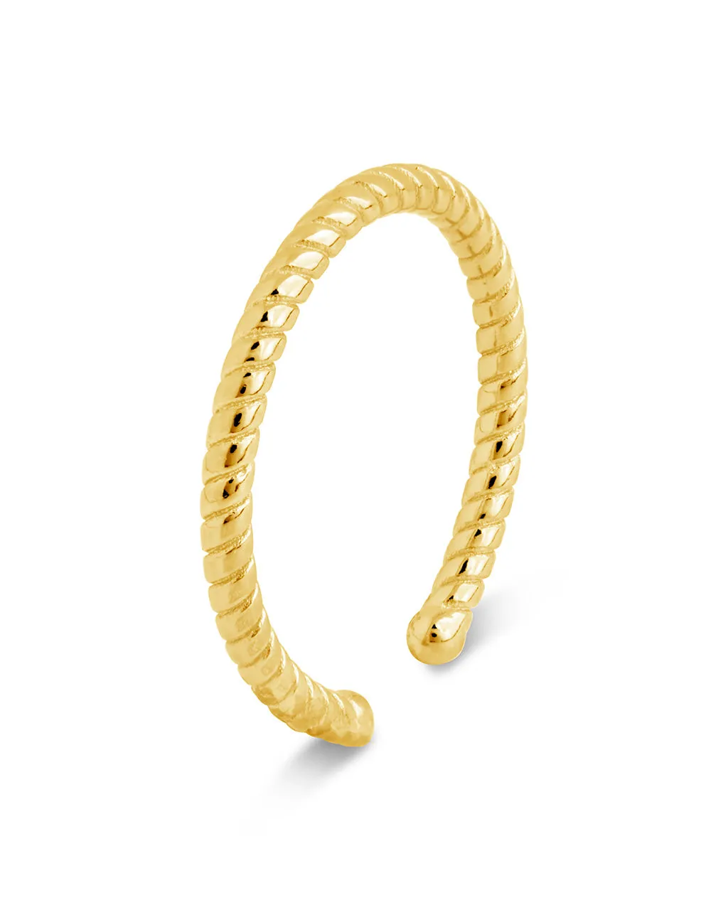 Sterling Silver Rope Open Band Ring