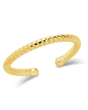 Sterling Silver Rope Open Band Ring