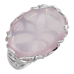 Sterling Silver Rose Quartz Ring, Size 7