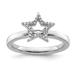 Sterling Silver Stackable Expressions Diamond Ring
