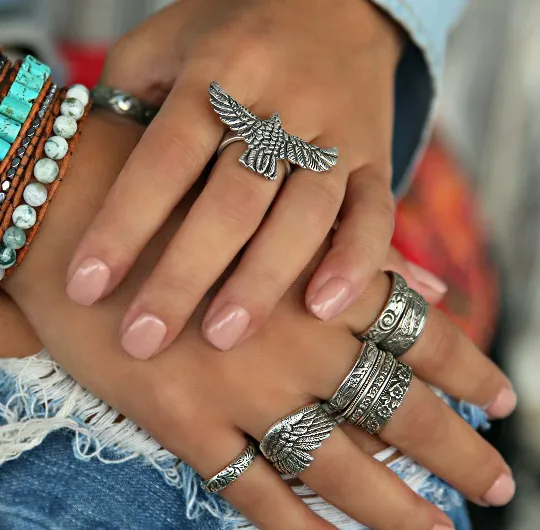 Sterling Silver Stacking Rings ADJUSTABLE Open-Ended Ring