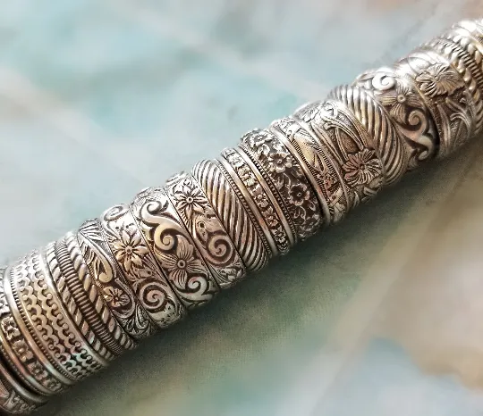 Sterling Silver Stacking Rings ADJUSTABLE Open-Ended Ring