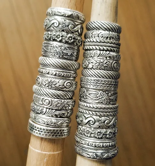 Sterling Silver Stacking Rings ADJUSTABLE Open-Ended Ring