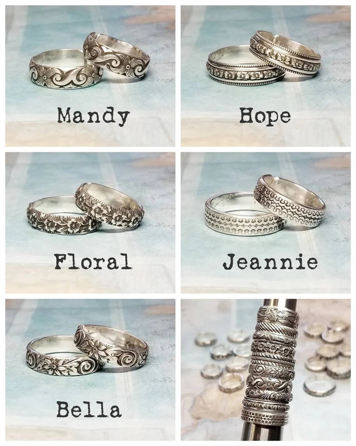 Sterling Silver Stacking Rings ADJUSTABLE Open-Ended Ring