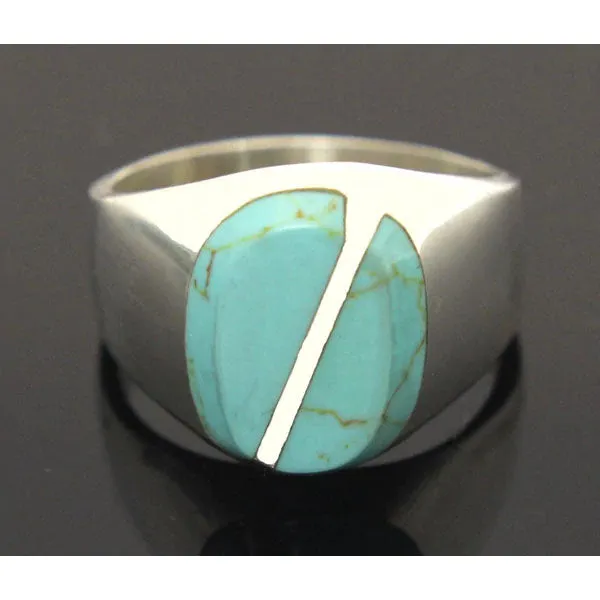 Sterling Silver Turquoise Ring Size 10.5