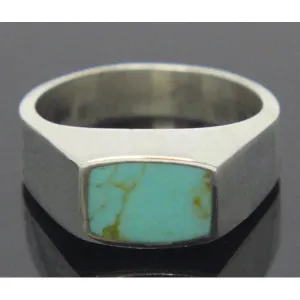 Sterling Silver Turquoise Ring Size 11.5