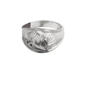 Sterling Silver Wide 3 Shell Ring