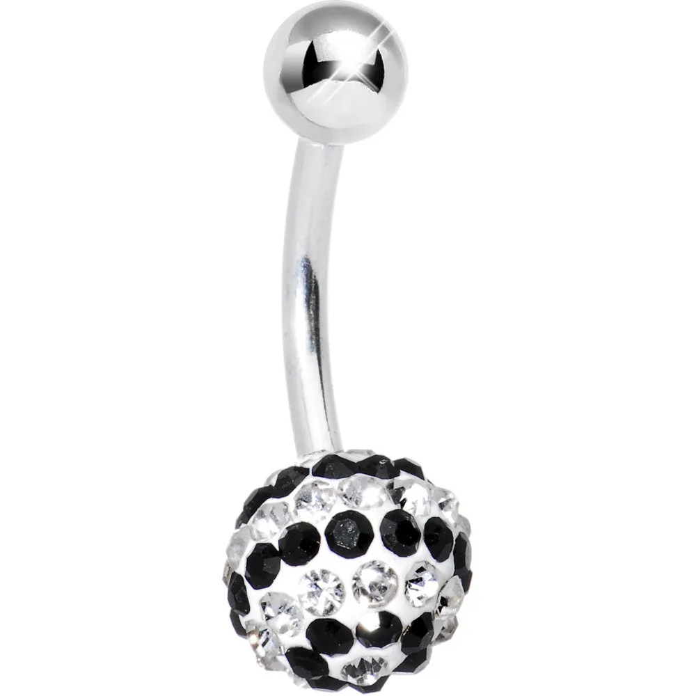 Striped Black Crystal Evolution Belly Ring