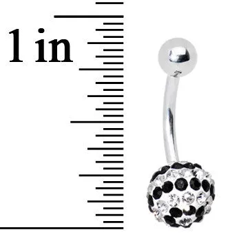 Striped Black Crystal Evolution Belly Ring