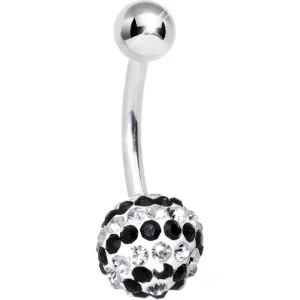 Striped Black Crystal Evolution Belly Ring
