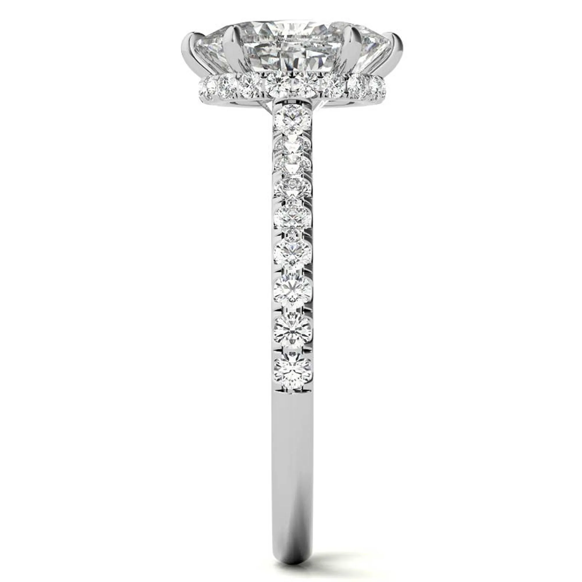 Stunning Adjustable Stackable Oval Ring - Sterling Silver with Elegant White Gold Plating