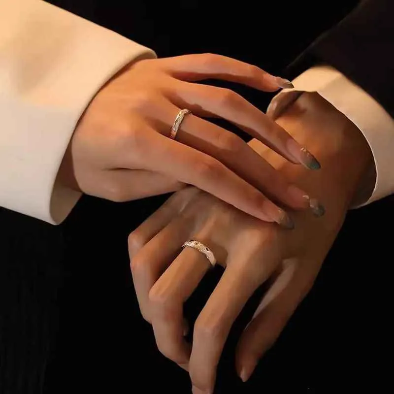 Sun and Moon Shining Together Matching Couple Rings