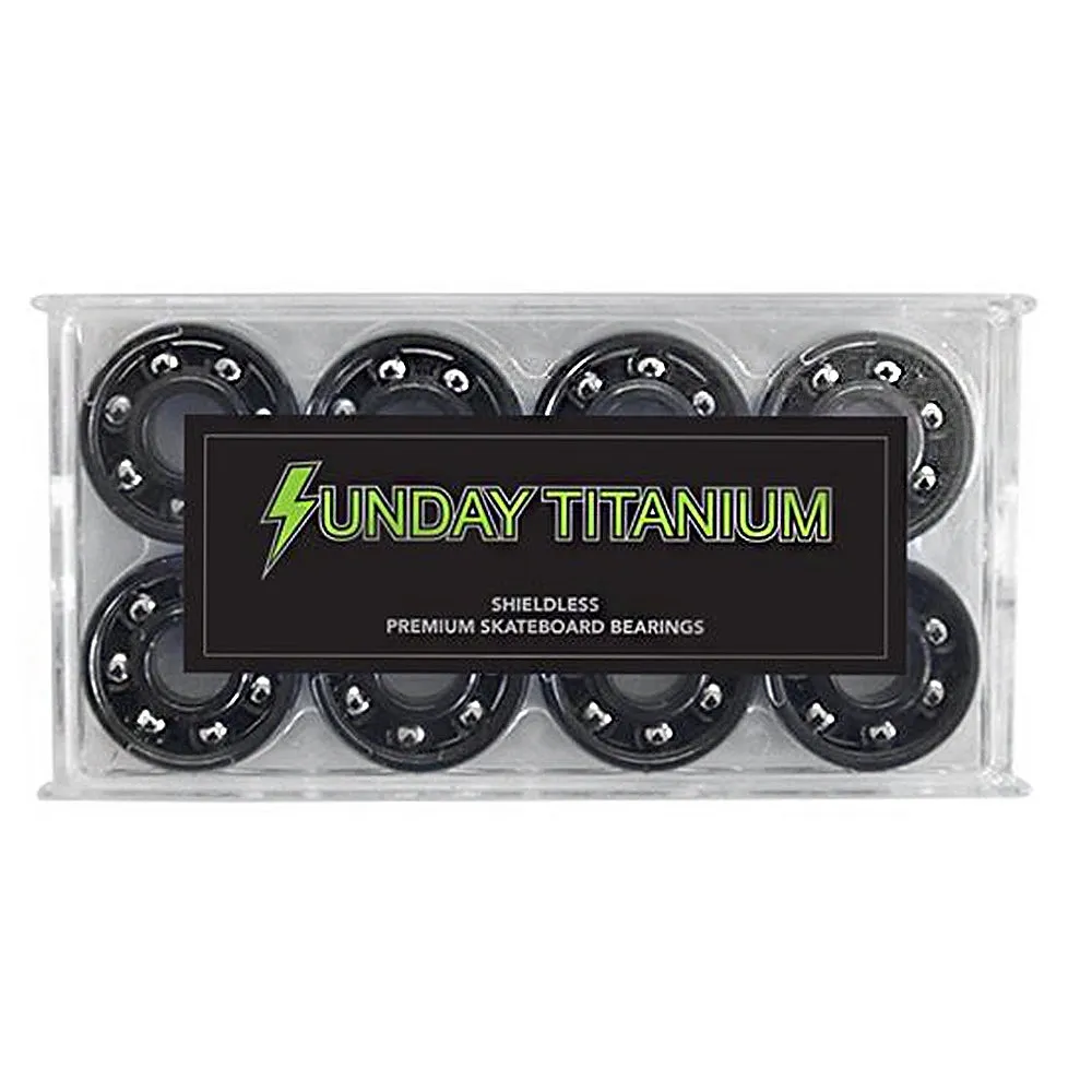 Sunday - Titanium Shieldless Skateboard Bearings