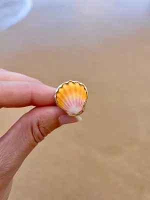 Sunrise Shell Ring in Gold Fill