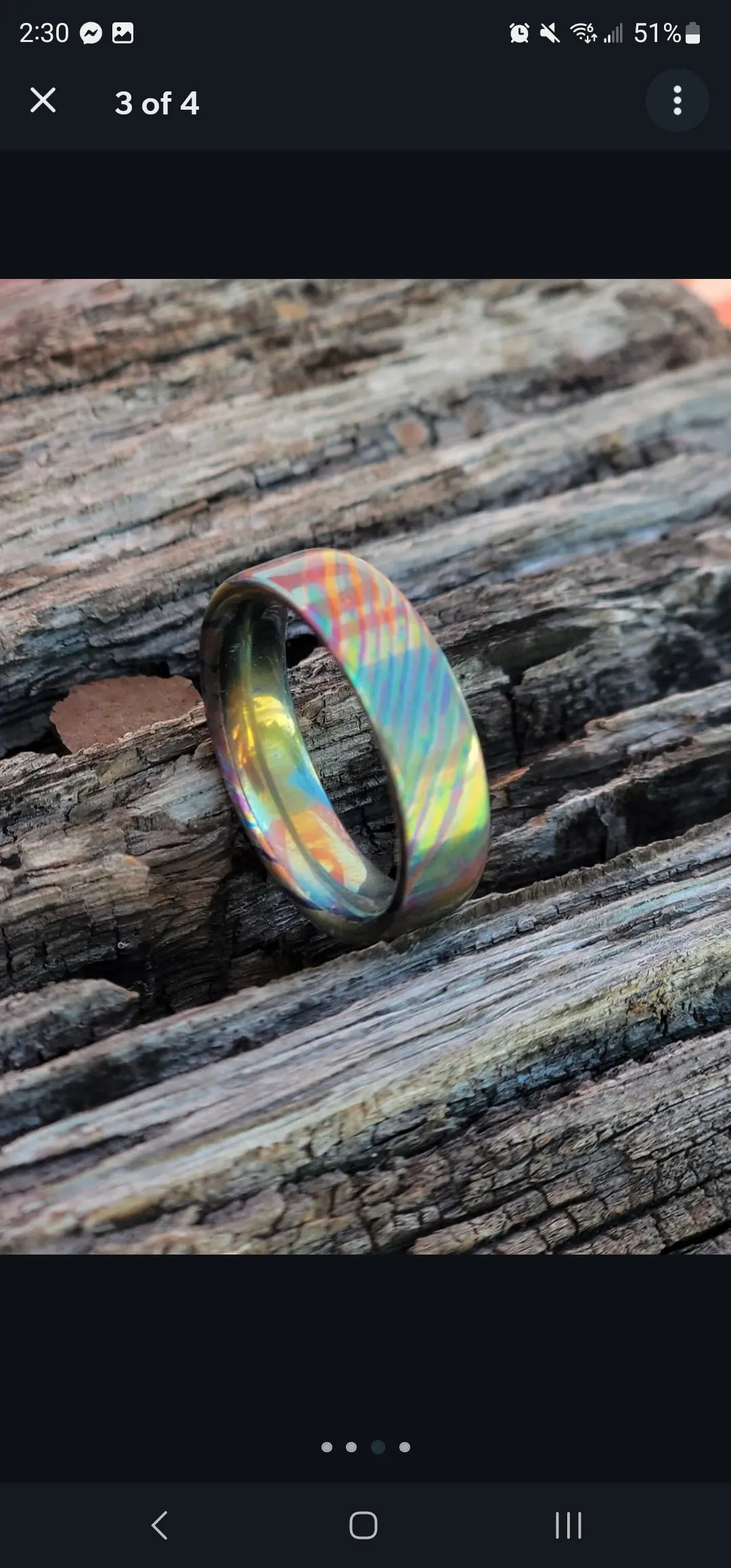 SUPERNOVA Double anodized titanium damascus with titanium liner