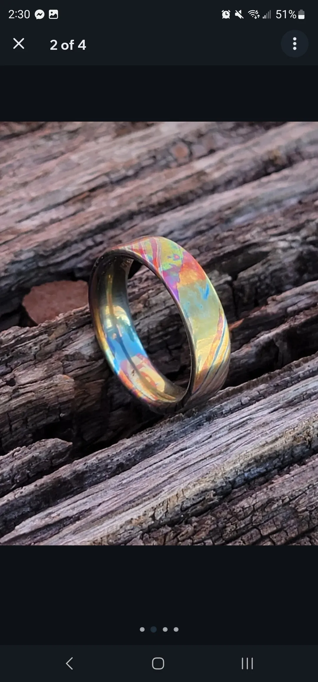 SUPERNOVA Double anodized titanium damascus with titanium liner