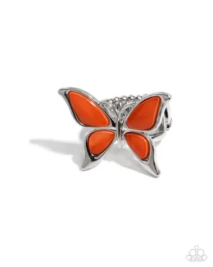 Suspended Story - Orange (Butterfly) Ring