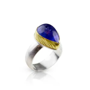 Tanzanite and Wheat Ring