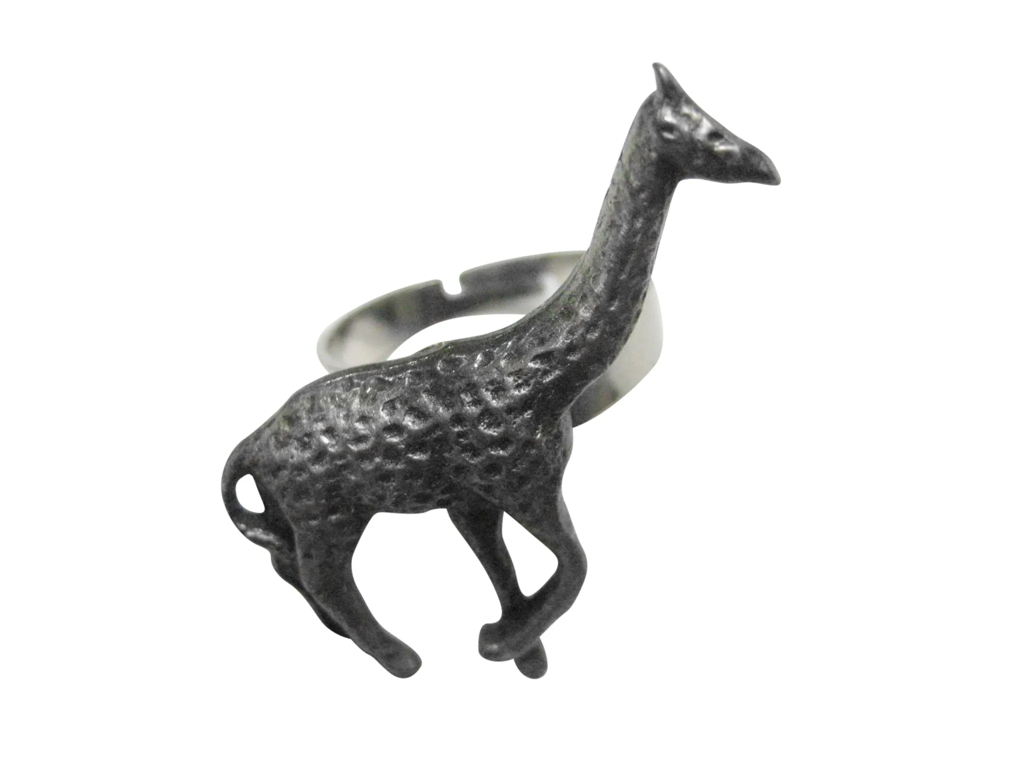 Textured Giraffe Adjustable Size Fashion Ring