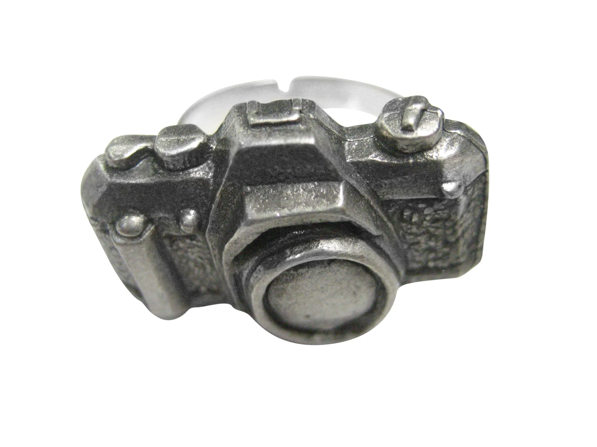 Textured Photography Camera Adjustable Size Fashion Ring