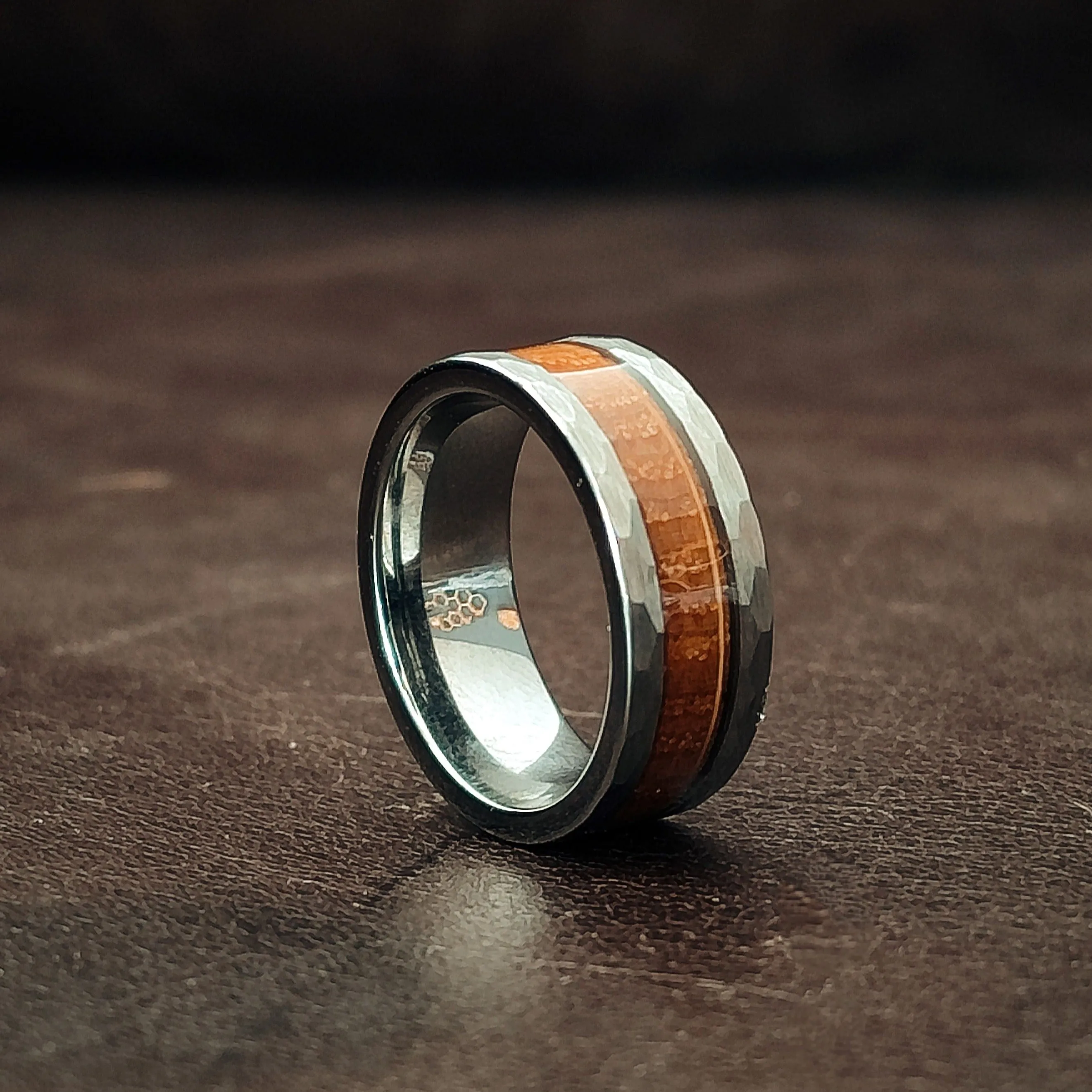 The Axe  - Whiskey Barrel Men's Tungsten Ring