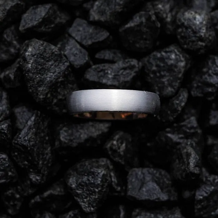 The CEO - Rosegold & Brushed Men's Tungsten Ring