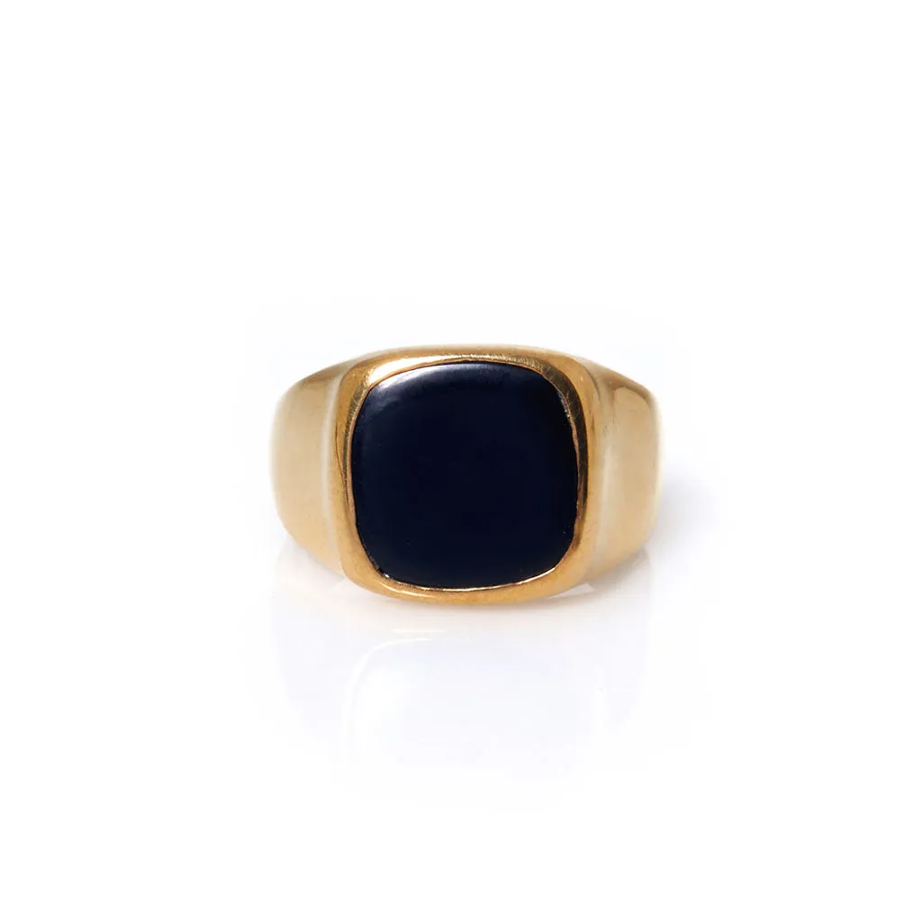 The Family Jewels The Cush Ring Gold/Onyx