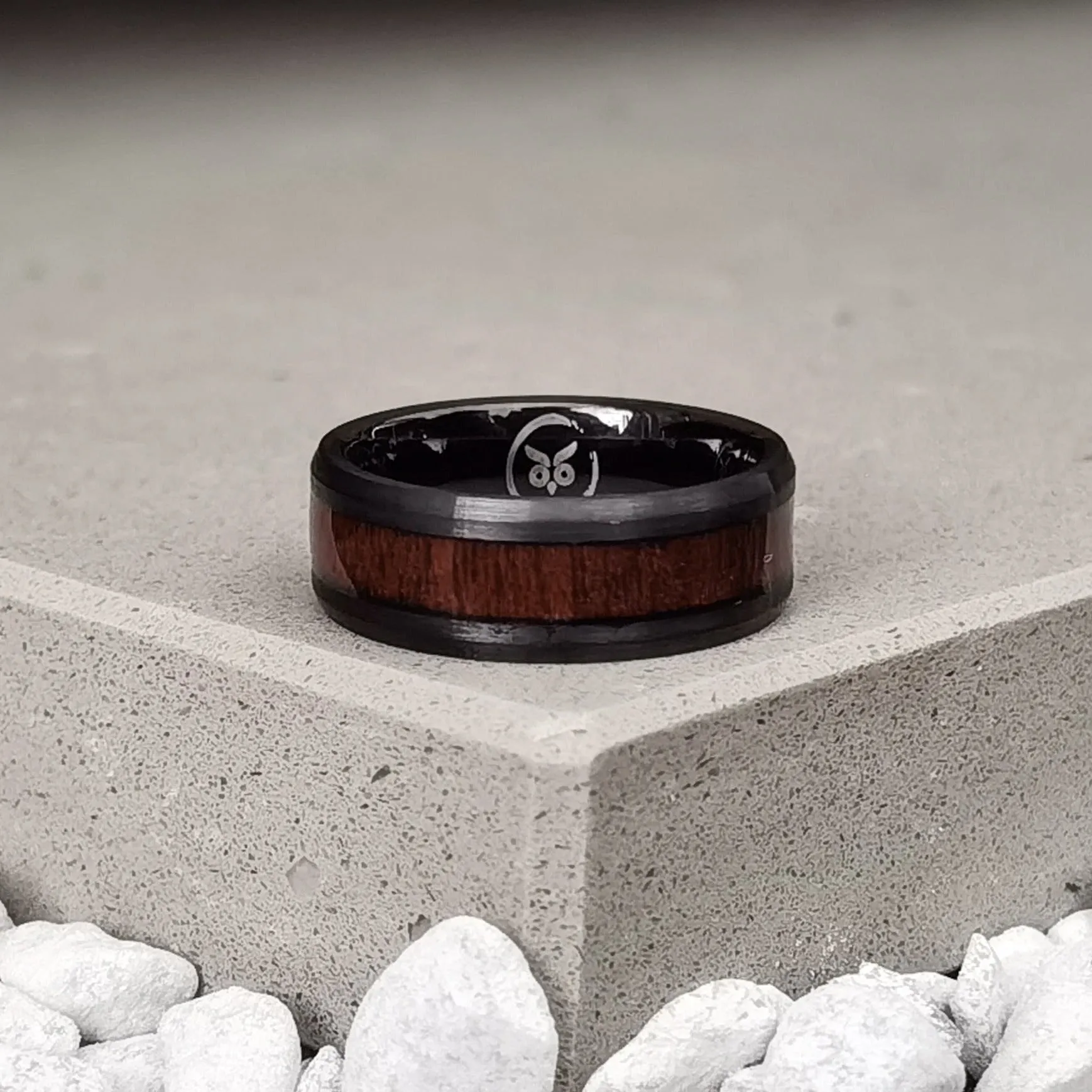 The Punisher - Rosewood Men's Tungsten Ring