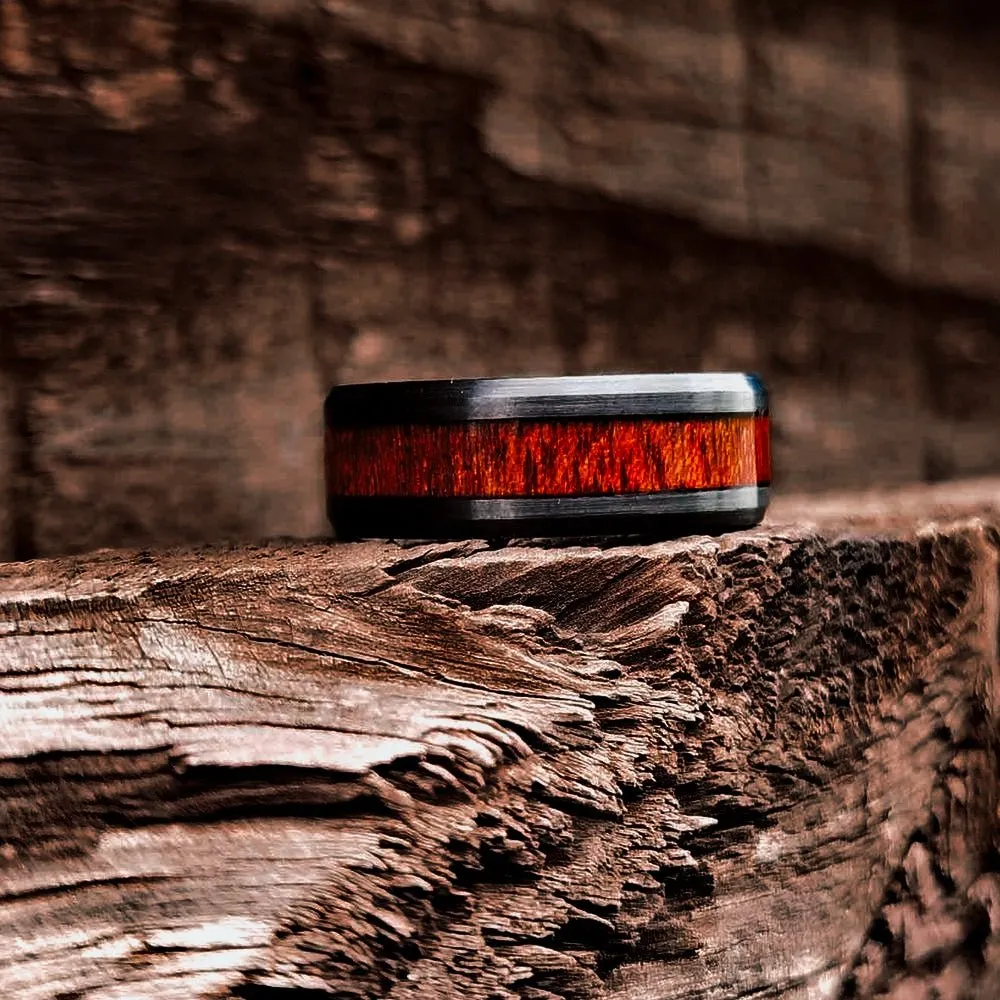 The Punisher - Rosewood Men's Tungsten Ring