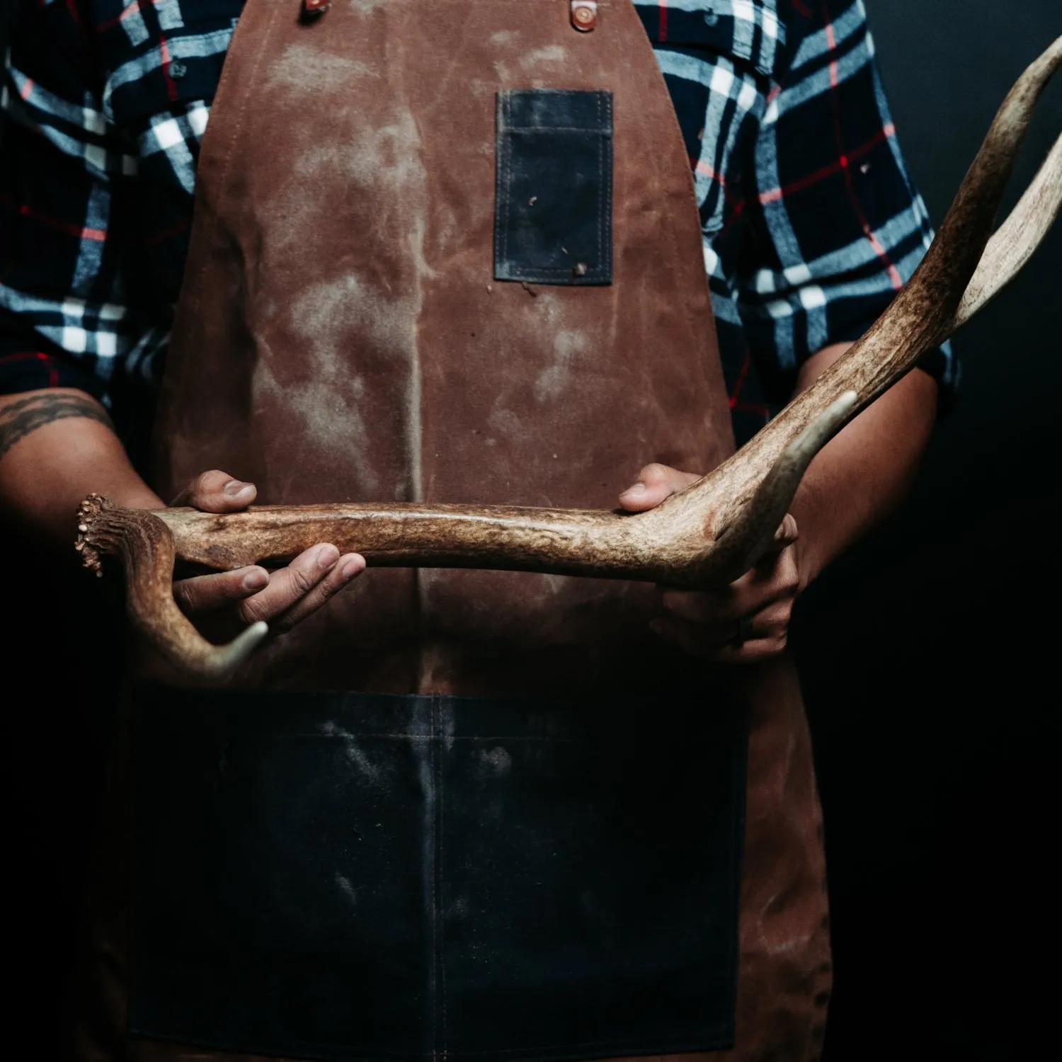 The Stag | Men's Elk Antler and Walnut Wood Titanium Wedding Band