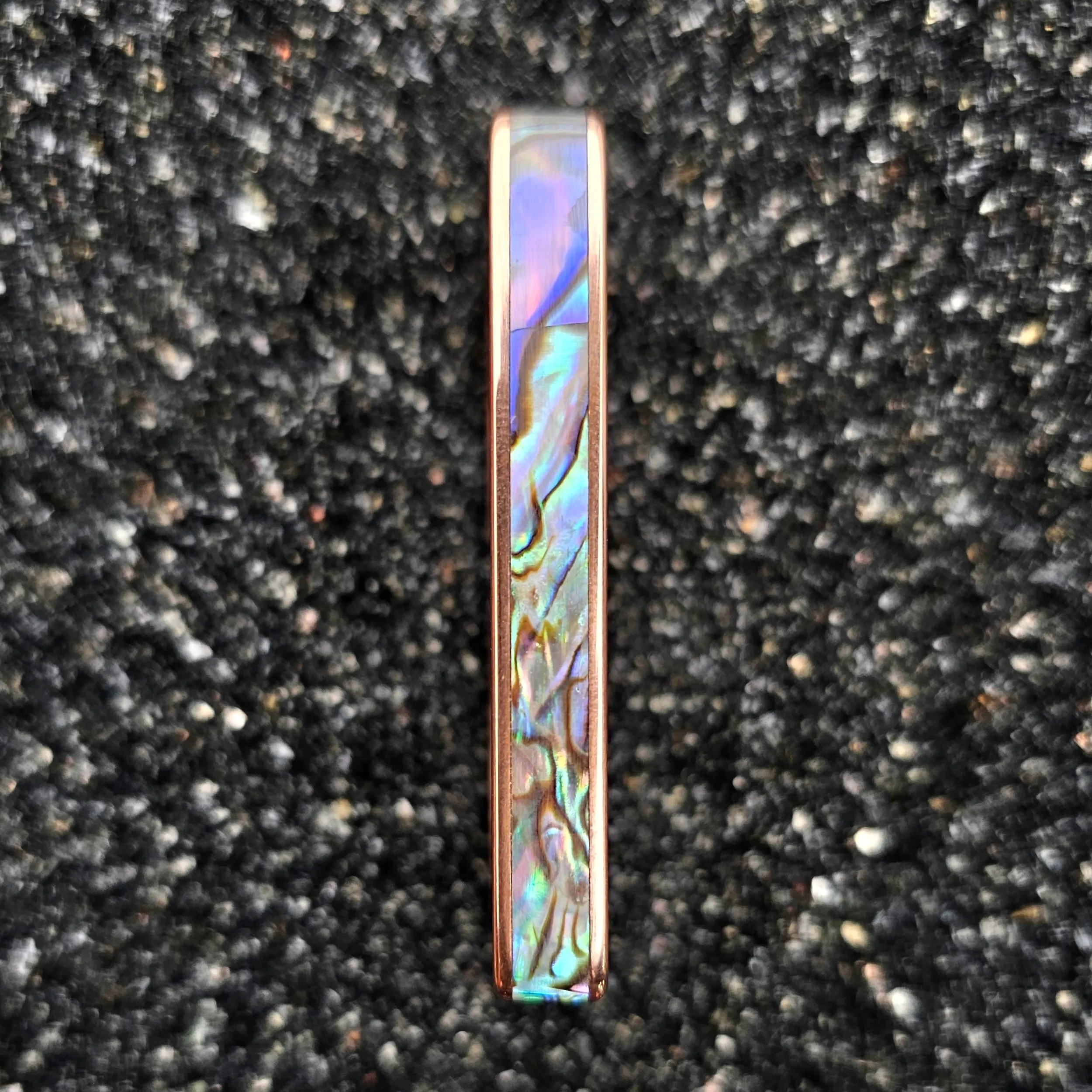 The Throne (Paua Abalone Shell & Copper Two Finger Ring)