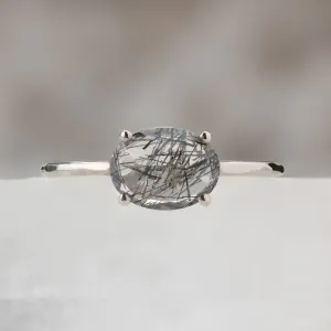 The Tourmaline in Quartz Ring | Sterling Silver