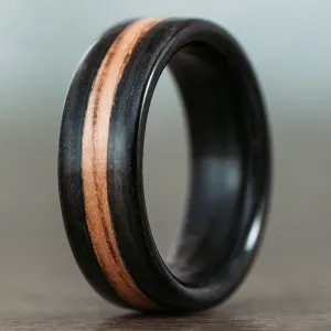 The Whiskey Double | Men's Whiskey Barrel Wood Wedding Band