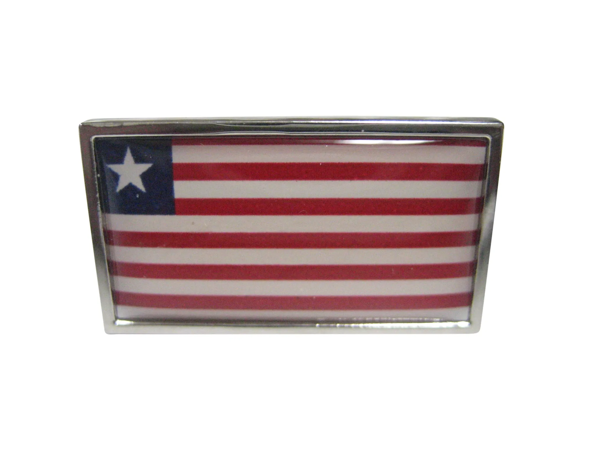 Thin Bordered Liberia Flag Adjustable Size Fashion Ring