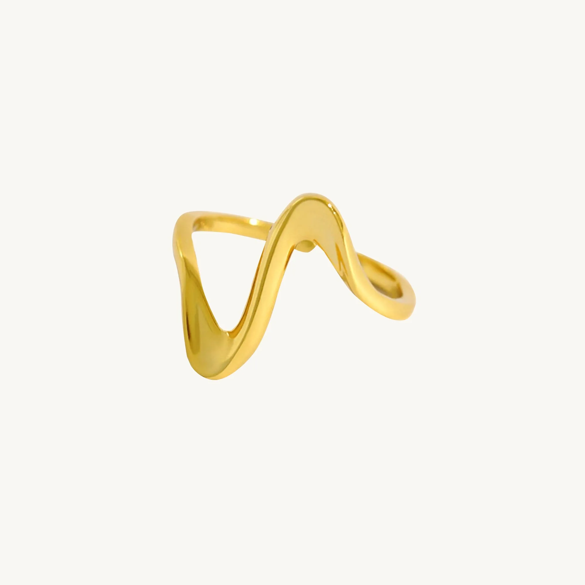 Thin Wave Open Adjustable Ring