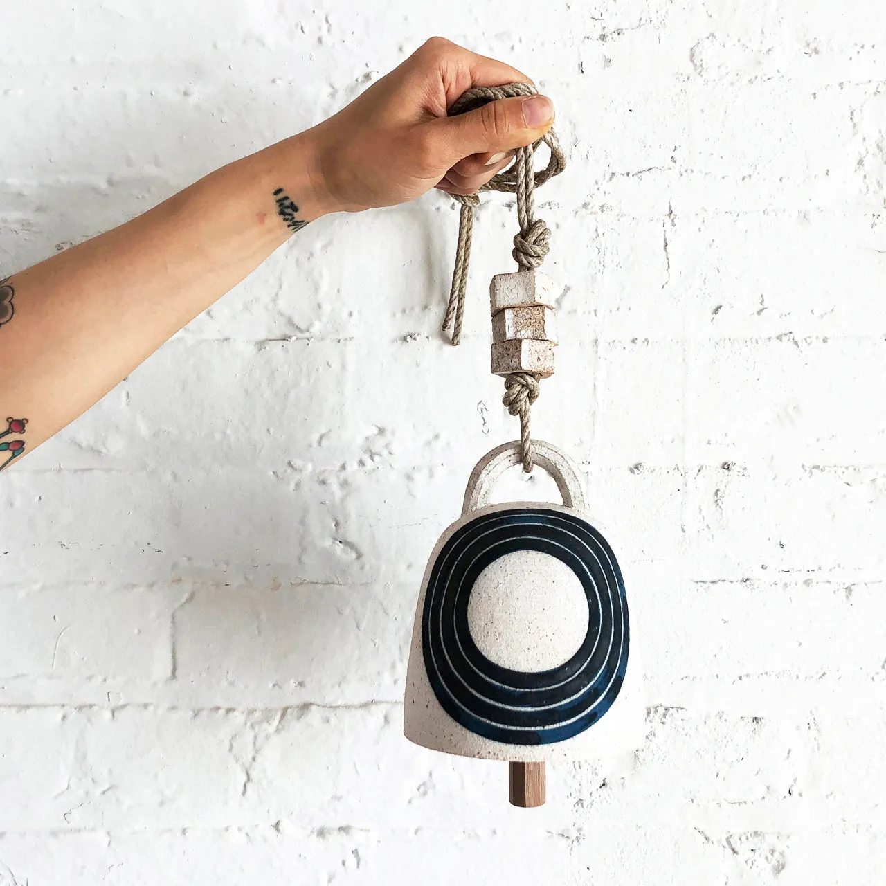 Thrown Bell Round: Rings Indigo