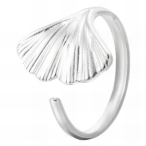 Tidal Shell Wrap Ring – Stainless Steel