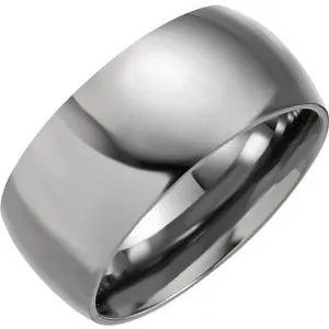 Titanium 10 mm Domed Polished Band Size 13