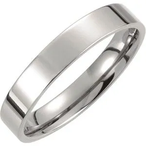 Titanium 4 mm Flat Polished Band Size 6