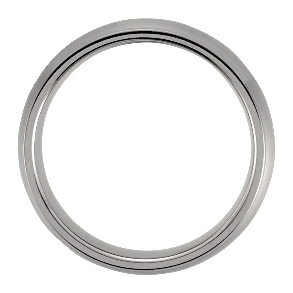 Titanium 7mm Grooved & Satin Finish Band Size 13