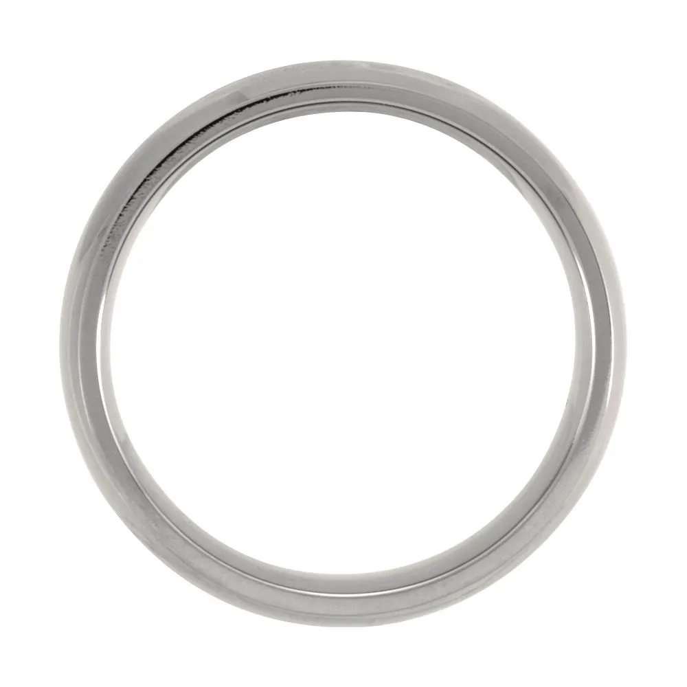 Titanium 8mm Domed Polished Band Size 10