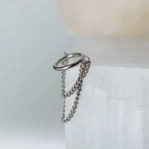 Titanium Clicker Ring with Two Chains