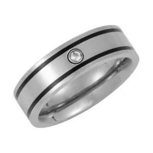 Titanium Enamel Band, Size 10