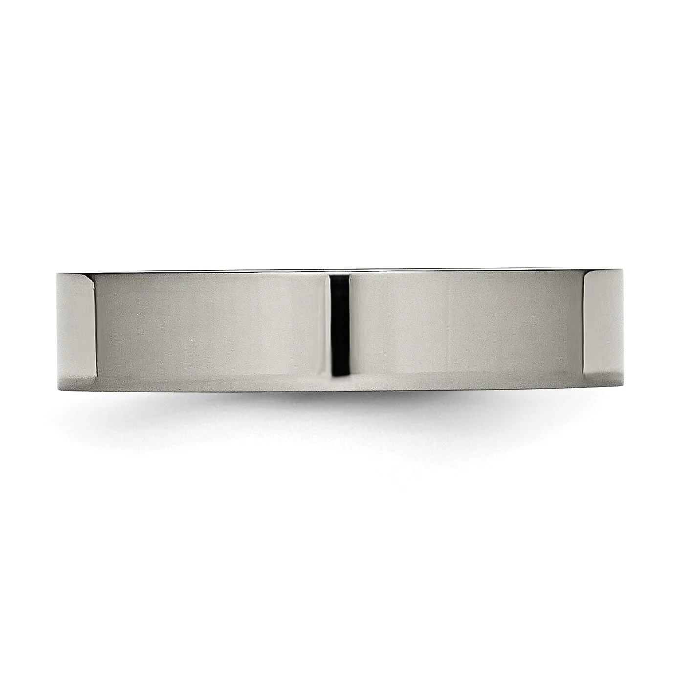 Titanium Flat Polished Band