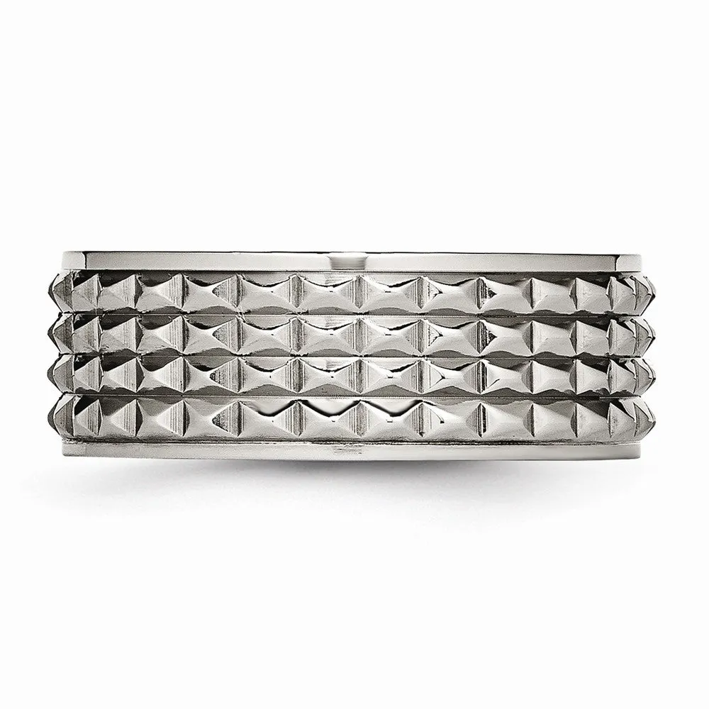 Titanium Polished Studded Ring