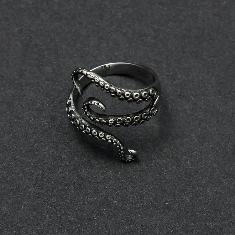 Titanium Steel Octopus Ring