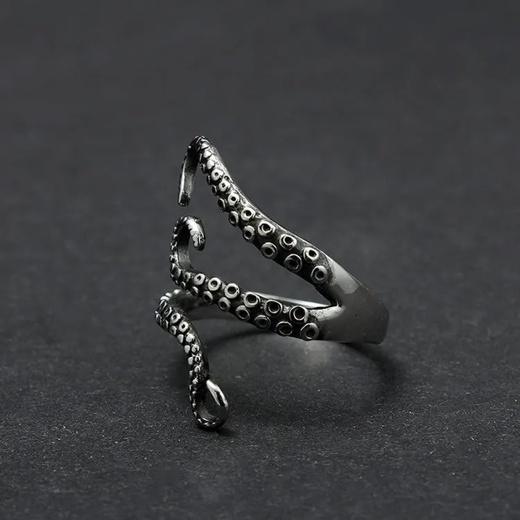 Titanium Steel Octopus Ring