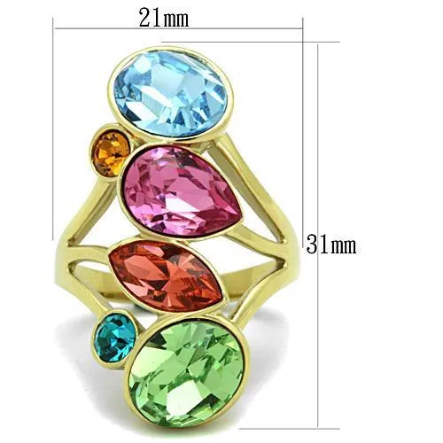 TK1729 IP Gold(Ion Plating) Stainless Steel Ring